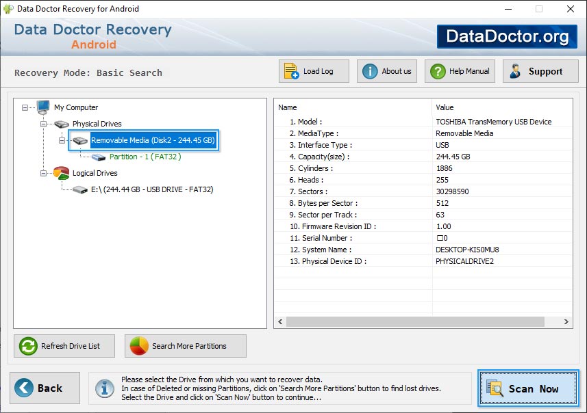 Select partition