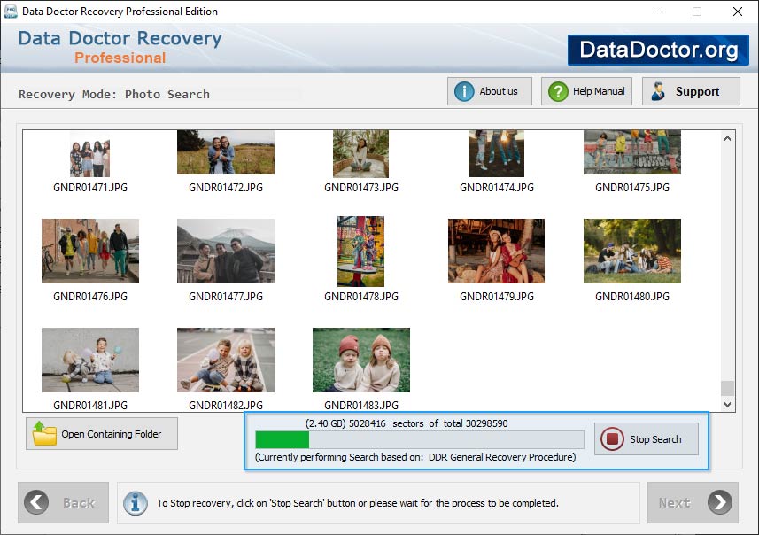 Data recovery process