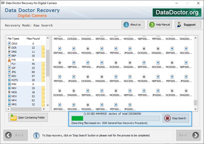 Data recovery process