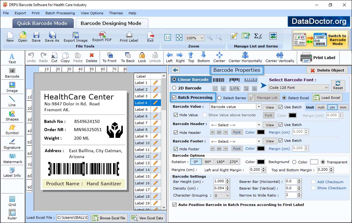 Barcode Properties