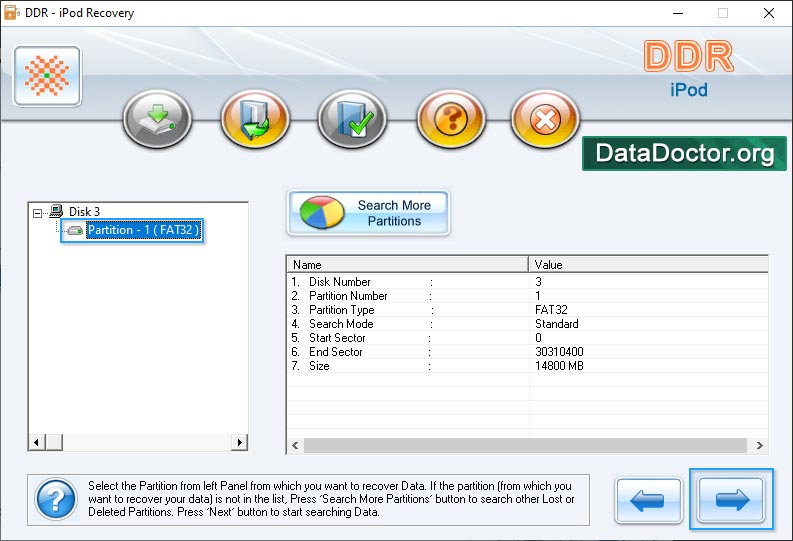 iPod data recovery software two search mode