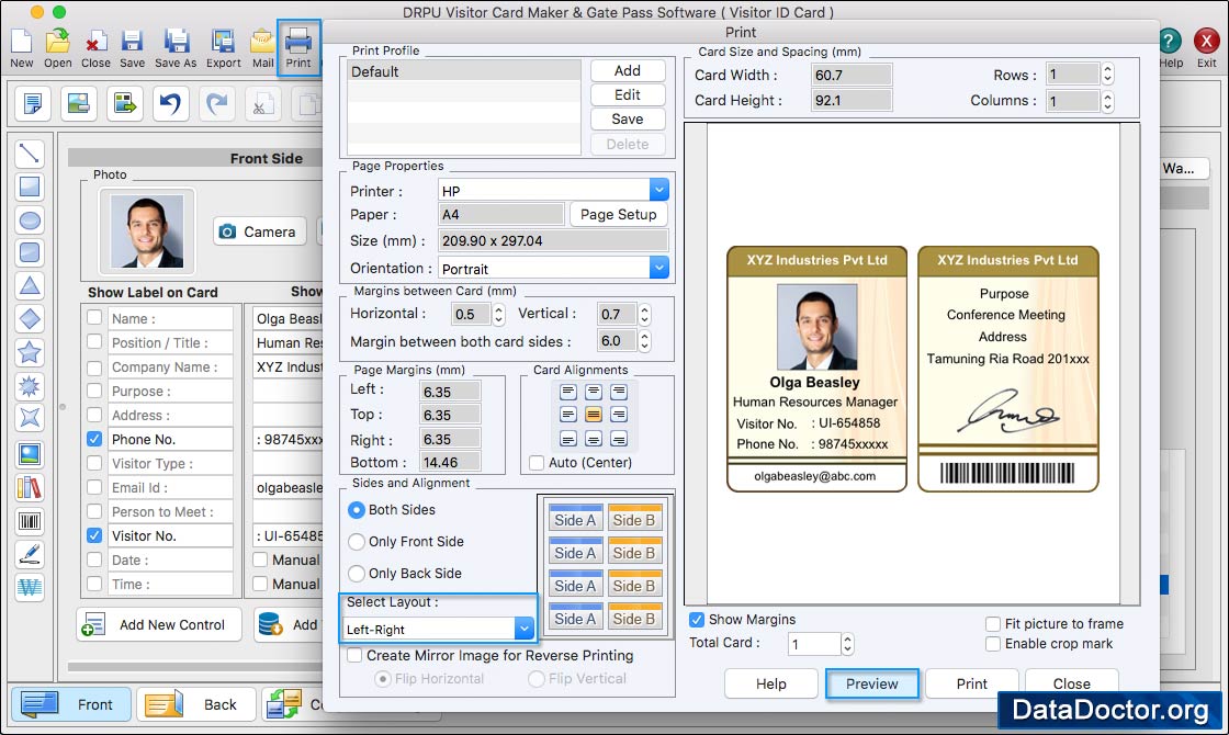 Visitors ID Cards Maker for Mac