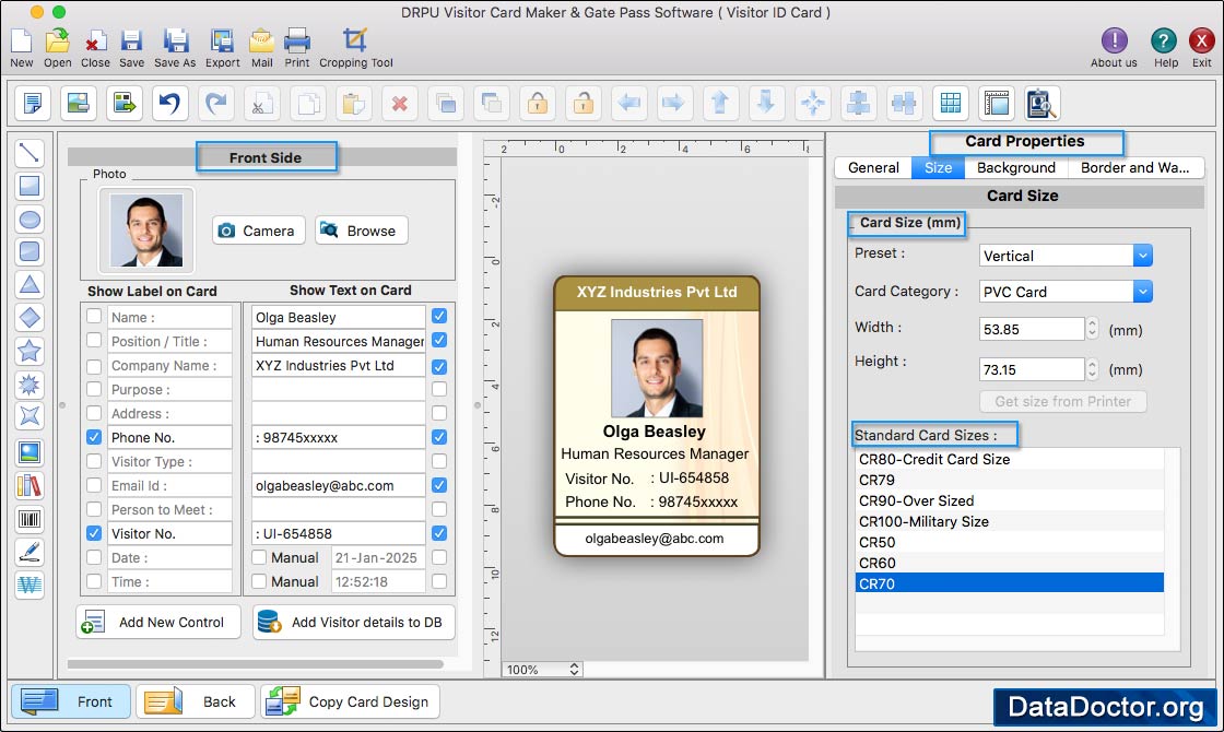 Visitors ID Cards Maker for Mac