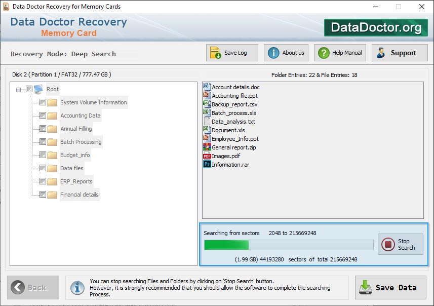 Data recovery process