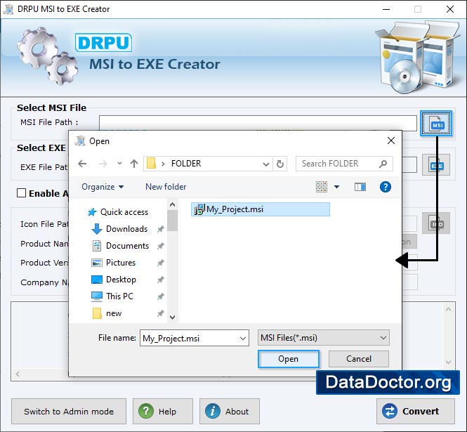 MSI to EXE Creator