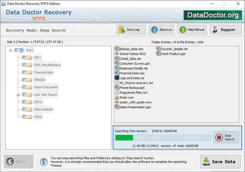 Data Recovery Process is in progress