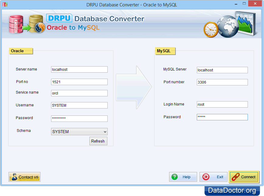 Oracle to MySQL Database Converter