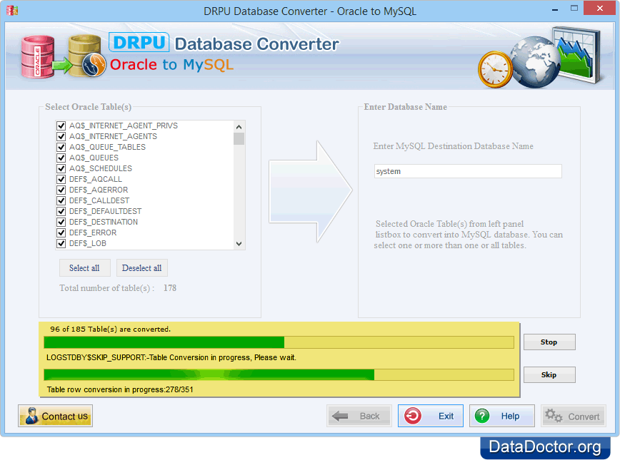 DB conversion is going on