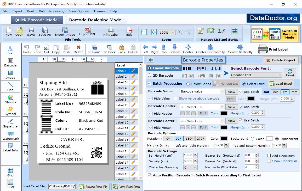 Barcode Properties