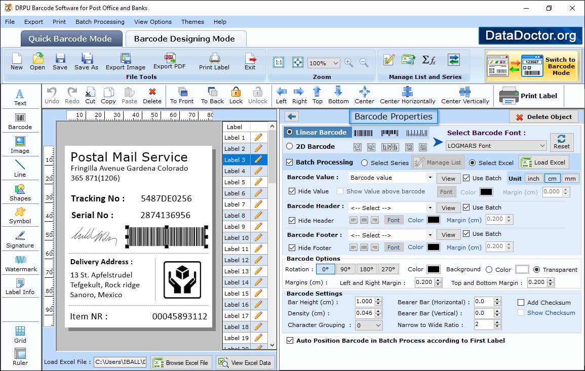 Barcode Properties