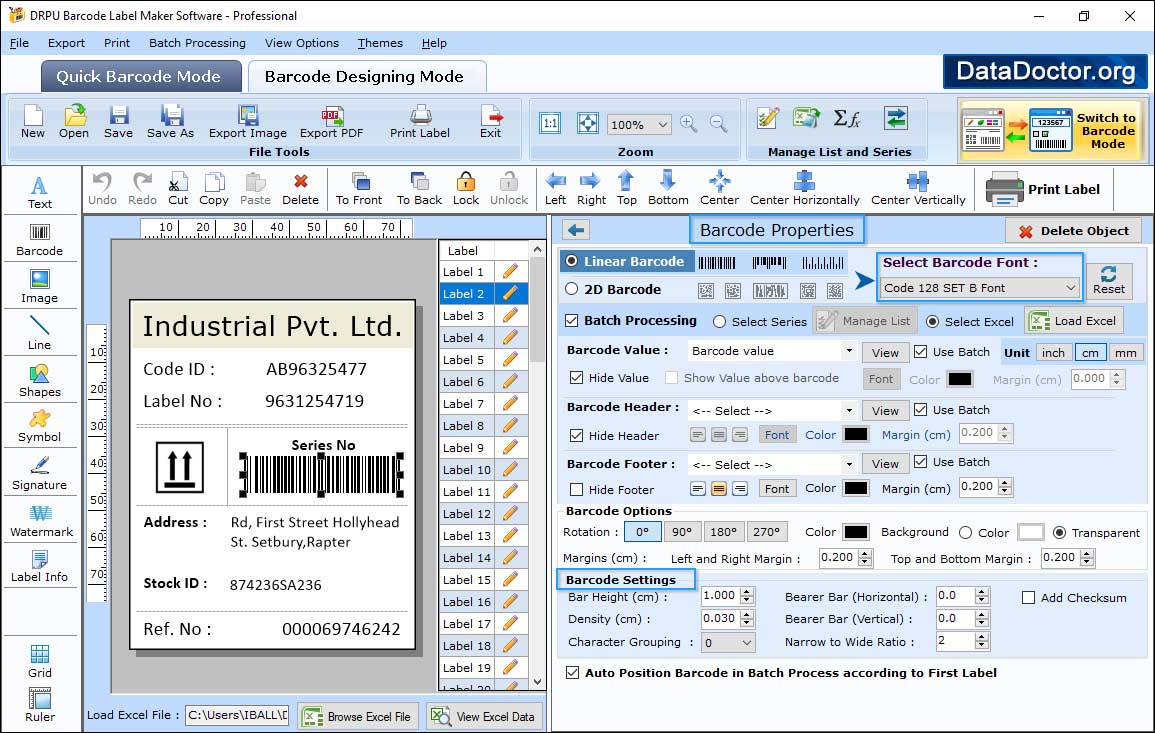 Barcode Properties