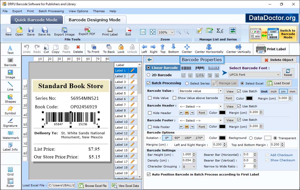 Barcode Properties