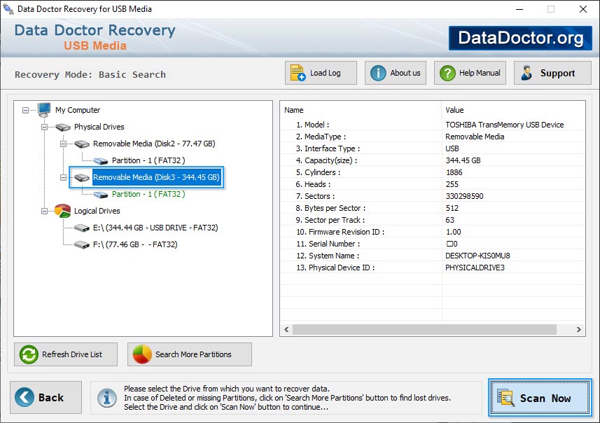 Select partition