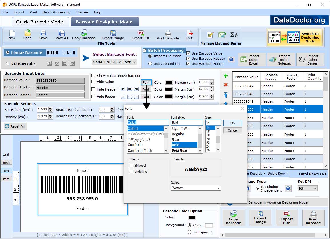 Font Settings