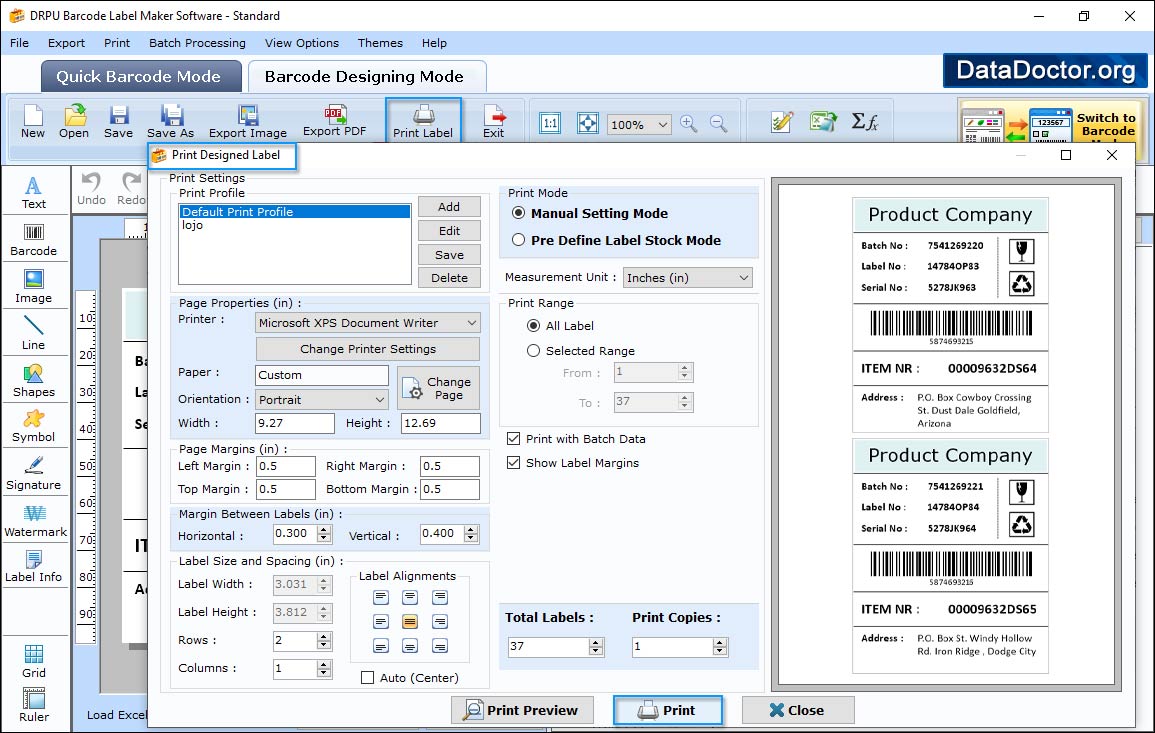 Print Settings