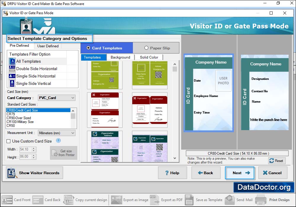 Visitors ID Gate Pass Maker Software